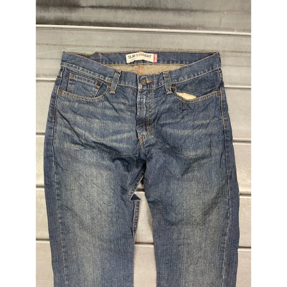 Vintage Levis 514 Slim Straight Mens 34X31 Blue Medium Wash Denim 100% Cotton - Picture 2 of 14